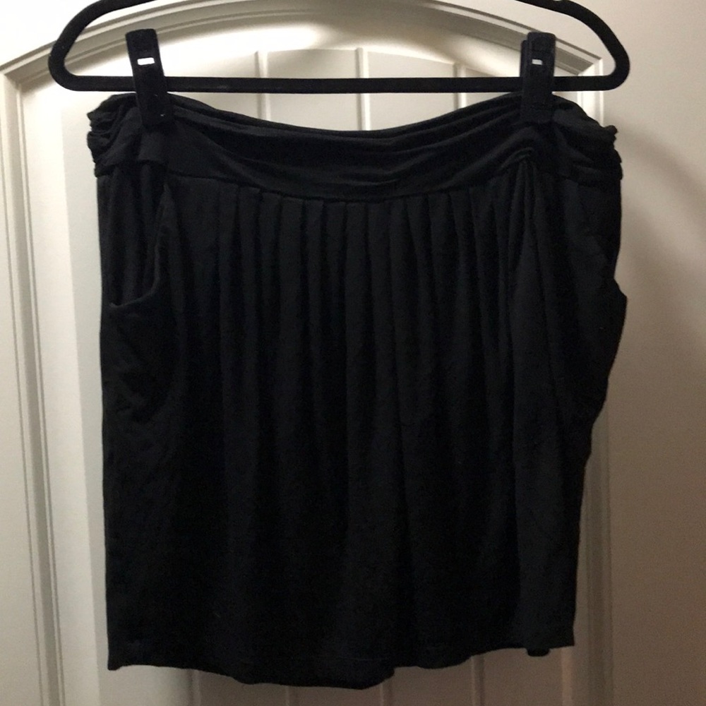 High waisted draped front skirt